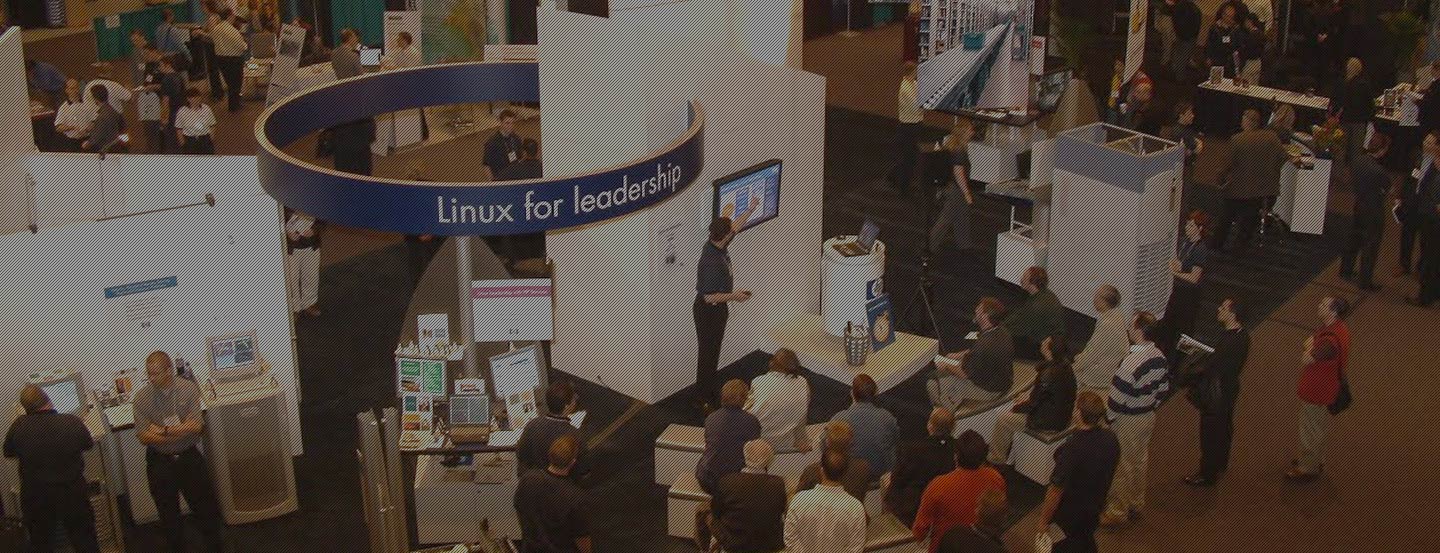 A busy exhibition floor during a trade show